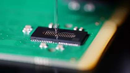 ultra small droplets loaded onto a lab on a chip biosensor with a mircoarray spotter